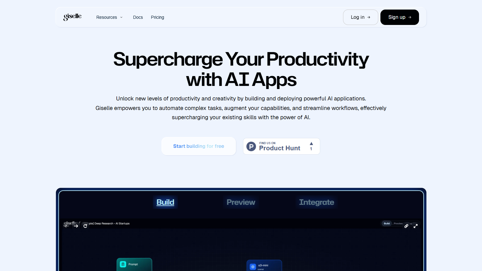Giselle - No-Code AI Workflow Builder