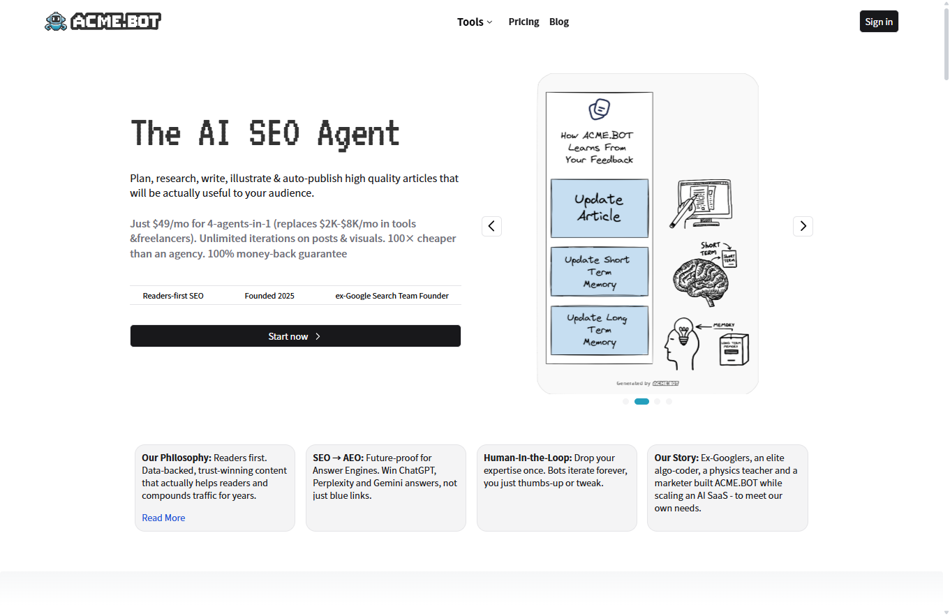ACME.BOT - AI SEO Writer & Diagram Generator