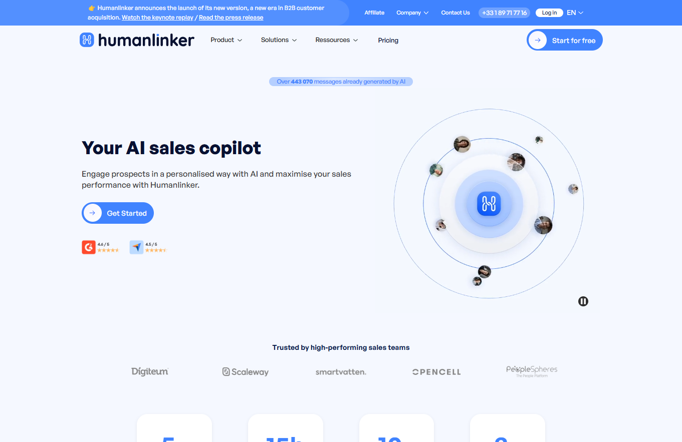 Humanlinker - AI Sales Assistant for Hyper-Personalization