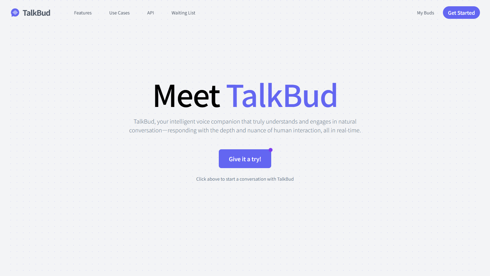 TalkBud - AI Voice Assistant for Natural Conversations