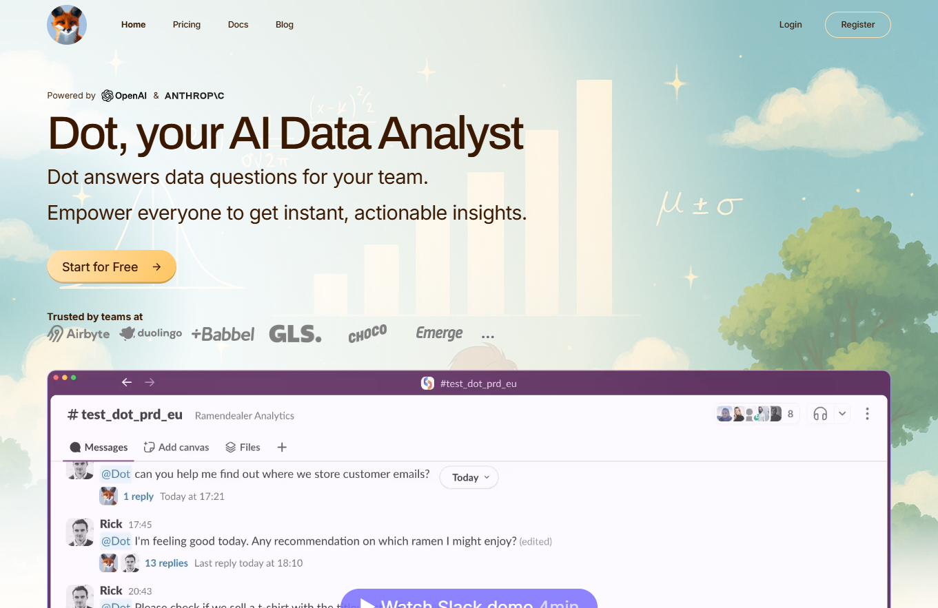 Dot - AI Data Analyst for Instant Insights