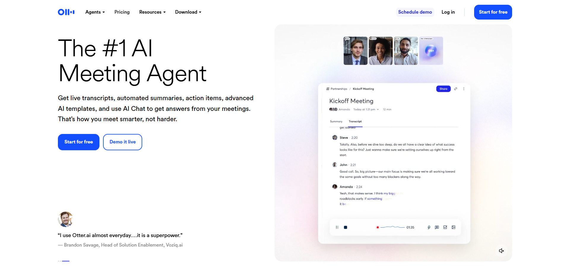 Otter.ai - AI Meeting Transcription & Notes | AgentHunt.net